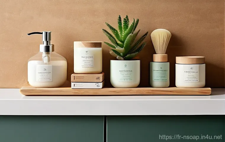 천연비누 클렌징 효과 - **Prompt:** A close-up, top-down shot of hands (gender-neutral, perhaps wearing simple, clean attire...