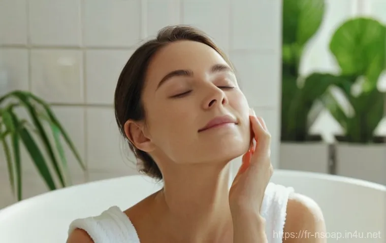 천연비누 피부 문제별 추천 - Prompt 1: Serene Self-Care with Artisan Soap**